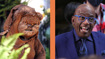 Al Roker (R) had an intimate encounter with an Ewok (L) in 2009.