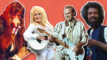 From left: Iron Maiden’s Bruce Dickson, Dolly Parton, Jimmy Buffett, and Gil Scott-Heron.