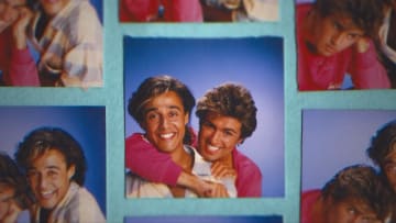 Andrew Ridgeley and George Michael in ‘Wham!” 